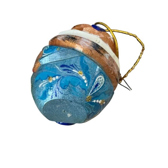 Hand Carved Russian Santa Claus Father Frost Ornament Linden Wood 3 Inch Multico - Picture 6 of 6